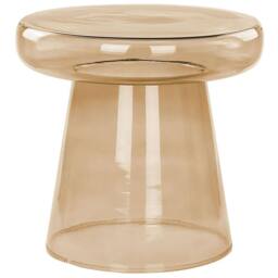 Wyld and Coco Living Side Table - Golden-Brown Tinted Glass 39 cm in Brown - thumbnail 2