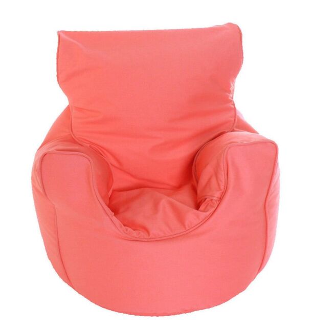 Bean Lazy Cotton Twill Pink Bean Bag Arm Chair Toddler Size - Size: Small - image 1