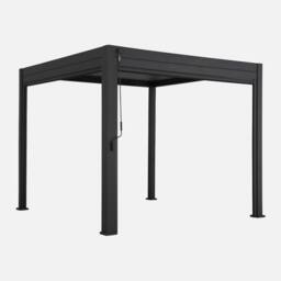 sweeek Louvered Pergola Aluminium 3 X 3m V2 & 2 3m Blinds in Grey - thumbnail 2