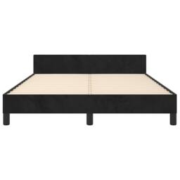 Berkfield Home Bed Frame with Headboard Black 180x200cm Super King Velvet - thumbnail 5