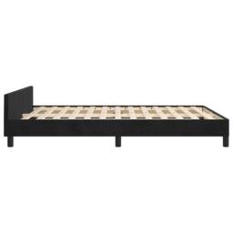 Berkfield Home Bed Frame with Headboard Black 180x200cm Super King Velvet - thumbnail 6
