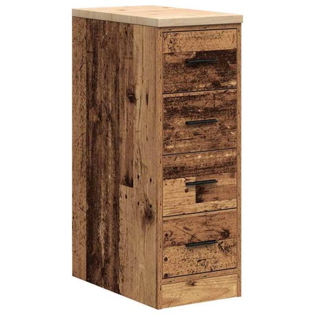 Berkfield Home Garage Storage Cabinet Old Wood 30x51x85 cm Solid Wood Pine in Brown - Size: 30 x 51 x 85 cm - image 1