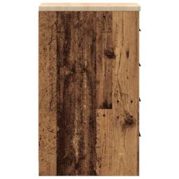 Berkfield Home Garage Storage Cabinet Old Wood 30x51x85 cm Solid Wood Pine in Brown - Size: 30 x 51 x 85 cm - thumbnail 7