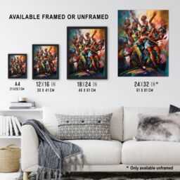 Artery8 Wall Art Print Reggaeton Urban Street Dance Hip Hop Reggae Music Latin American Dance Hall Painting Rhythm Body Energy Theatre Arts Artwork - thumbnail 3