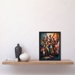Artery8 Wall Art Print Reggaeton Urban Street Dance Hip Hop Reggae Music Latin American Dance Hall Painting Rhythm Body Energy Theatre Arts Artwork - thumbnail 4