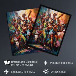 Artery8 Wall Art Print Reggaeton Urban Street Dance Hip Hop Reggae Music Latin American Dance Hall Painting Rhythm Body Energy Theatre Arts Artwork - thumbnail 2