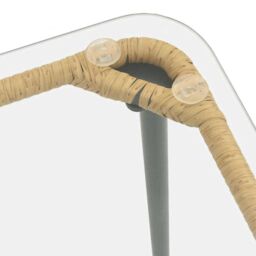 Berkfield Home Garden Table Natural 80 x 40 x 45 cm Poly rattan in Brown - thumbnail 8
