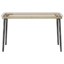 Berkfield Home Garden Table Natural 80 x 40 x 45 cm Poly rattan in Brown - thumbnail 4