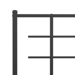 Berkfield Home Metal Bed Frame without Mattress with Headboard Black 75x190cm - Size: 75x190 cm - thumbnail 8