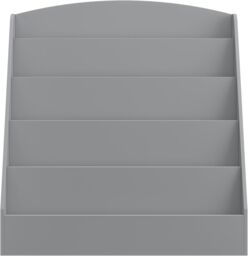 Xample Kids Bookshelf Storage 5 Tier Kids Sling Storage Fabric Sling Book Case Shelves in Grey - thumbnail 5