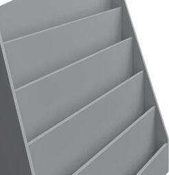 Xample Kids Bookshelf Storage 5 Tier Kids Sling Storage Fabric Sling Book Case Shelves in Grey - thumbnail 6