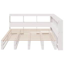 Berkfield Home Bookcase Bed without Mattress White 150x200cm Solid Wood Pine - Size: 150x200 cm - thumbnail 5