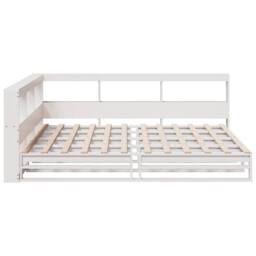 Berkfield Home Bookcase Bed without Mattress White 150x200cm Solid Wood Pine - Size: 150x200 cm - thumbnail 6
