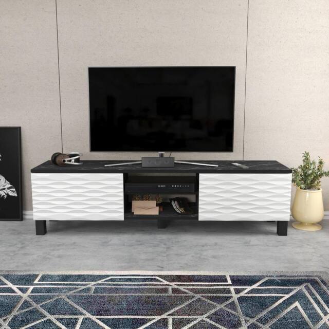 Decorotika Lukas TV Stand TV Unit for TVs up to 64 inch in Black - image 1