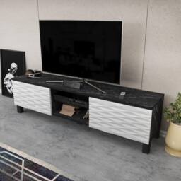 Decorotika Lukas TV Stand TV Unit for TVs up to 64 inch in Black - thumbnail 4