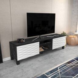 Decorotika Lukas TV Stand TV Unit for TVs up to 64 inch in Black - thumbnail 2