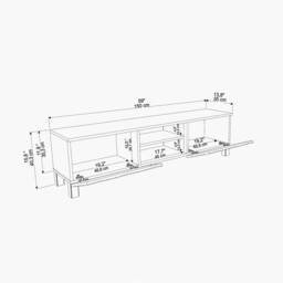 Decorotika Lukas TV Stand TV Unit for TVs up to 64 inch in Black - thumbnail 6