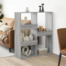 Berkfield Home Room Divider Grey Sonoma 100x33x115 cm Engineered Wood - Size: 100 x 33 x 115 cm - thumbnail 2