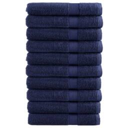 Berkfield Home Premium Sauna Towels SOLUND 10pcs Navy Blue 80x200cm 600gsm - thumbnail 2