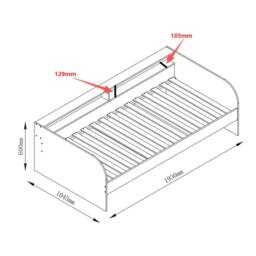 Nöa and Nani Helene Day Bed with Pull-Out Trundle in Classic White & Pine - Size: Single - thumbnail 6