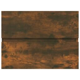 Berkfield Home Sink Cabinet Smoked Oak 60x38.5x45 cm Engineered Wood in Brown - thumbnail 3