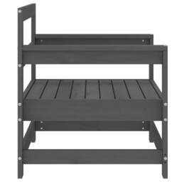 Berkfield Home Beautiful Garden Chairs 2 pcs Grey Solid Wood Pine - thumbnail 5