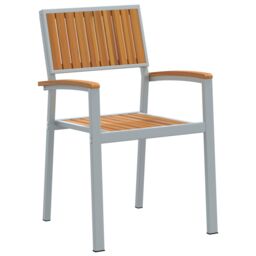 Berkfield Home 7 Piece Garden Dining Set Solid Wood Acacia & Metal in Grey - thumbnail 6