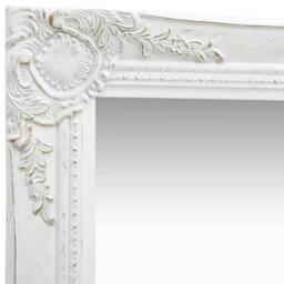 Berkfield Home Wall Mirror Baroque Style 40x40 cm White - thumbnail 1