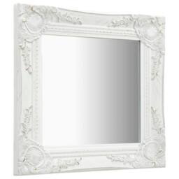 Berkfield Home Wall Mirror Baroque Style 40x40 cm White - thumbnail 3