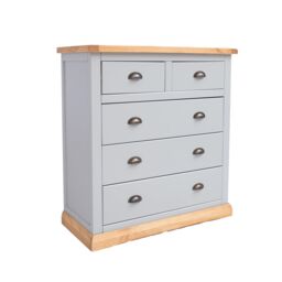 Cabinet Bits Bomporto 5 Drawer Chest of Drawers Brass Cup Handle in Light Grey - thumbnail 2