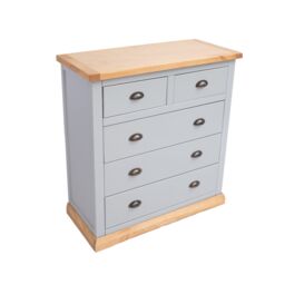 Cabinet Bits Bomporto 5 Drawer Chest of Drawers Brass Cup Handle in Light Grey - thumbnail 3