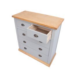 Cabinet Bits Bomporto 5 Drawer Chest of Drawers Brass Cup Handle in Light Grey - thumbnail 4