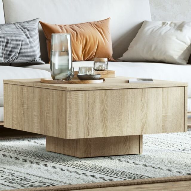 Berkfield Home Coffee Table Sonoma Oak 60x60x31.5 cm Engineered Wood in Brown - image 1