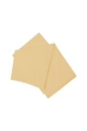 Belledorm Easy Care 200 Thread Count Cotton Polyester Percale Flat Sheet in Yellow - Size: Single
