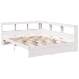 Berkfield Home Bookcase Bed without Mattress White 150x200 cm Solid Wood Pine - thumbnail 4