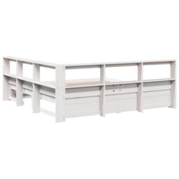 Berkfield Home Bookcase Bed without Mattress White 150x200 cm Solid Wood Pine - thumbnail 9