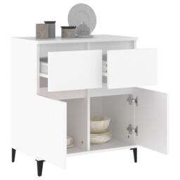 Berkfield Home Sideboard White 60x35x70 cm Engineered Wood - Size: 60 x 35 x 70 cm - thumbnail 5