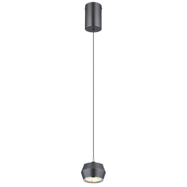 Netlighting Marthy Slim Pendant Ceiling Light Grey Matt LED 3000K - image 1