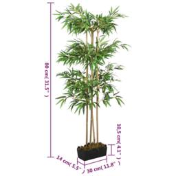 Berkfield Home Artificial Bamboo Tree 380 Leaves 80 cm Green - thumbnail 5
