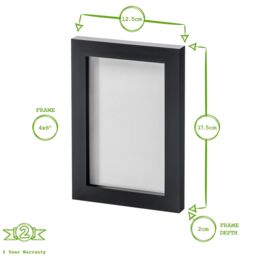 "Nicola Spring Photo Frames - 4"" x 6"" - Pack of 5 in Black" - thumbnail 3