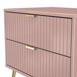 Ready Assembled 2 U Bexley 2 Drawer Side Table (Ready Assembled) in Dusty Pink - thumbnail 5