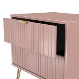 Ready Assembled 2 U Bexley 2 Drawer Side Table (Ready Assembled) in Dusty Pink - thumbnail 6