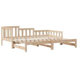 Berkfield Home Daybed with Trundle & Drawers without Mattress 90x190 cm Single in Natural - thumbnail 5