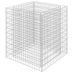 Berkfield Home Durable Gabion Raised Bed Galvanised Steel 90x90x100 cm in Silver - Size: 90 x 90 x 100 cm - thumbnail 5