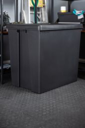 Wham Bam 1 x 154L Stackable Plastic Storage Box & Lid in Black - thumbnail 1