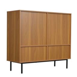 STILVORA Sideboard with sliding doors walnut finish - thumbnail 5