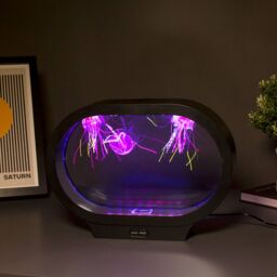 Menkind RED5 Luminous Multicolour Glow Jellyfish Lamp in Black - thumbnail 4