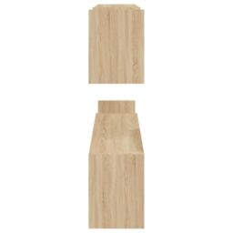 Berkfield Home Wall Shelf 2 pcs Sonoma Oak 100x15x20 cm Engineered Wood in Brown - Size: 100 x 15 x 20 cm - thumbnail 6