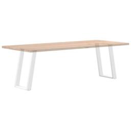 Berkfield Home Modern vidXL Dining Table Legs U-Shaped 2 pcs White 50x(72-73) cm - thumbnail 8