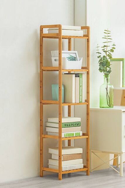 Living and Home 5 Tier Wood Audriel Bookcase in Brown - image 1
